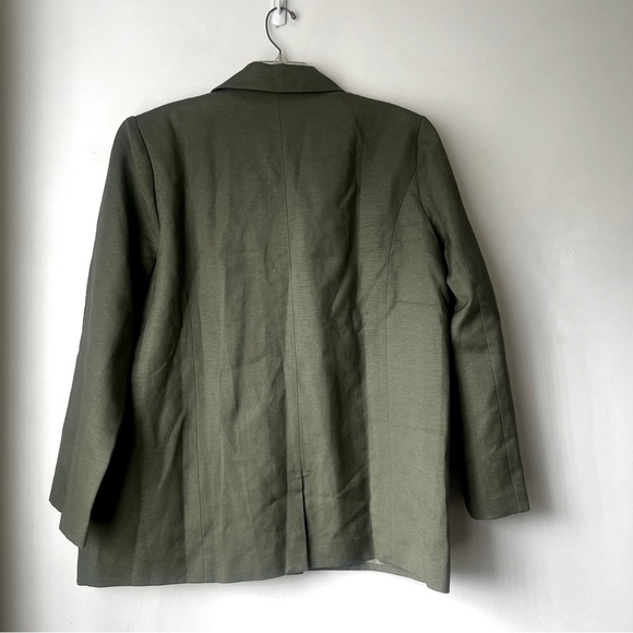 Princess Polly Lioness La Quinta Green Khaki Oversized Double Breasted Blazer XL - Picture 12 of 12